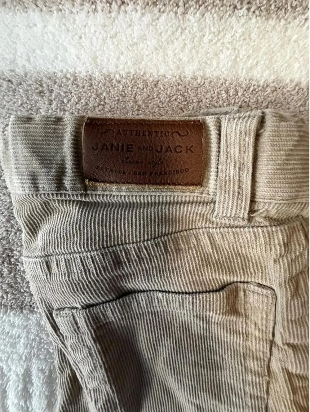Janie and Jack tan corduroy pants